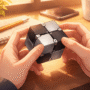 infinity cube dans les mains d'une personne qui l'utilise