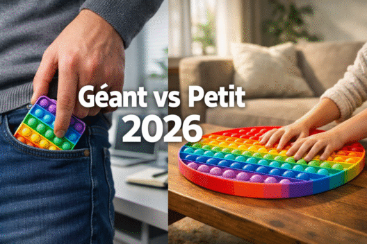 Pop It anti-stress géant vs petit comparaison 2026 usages